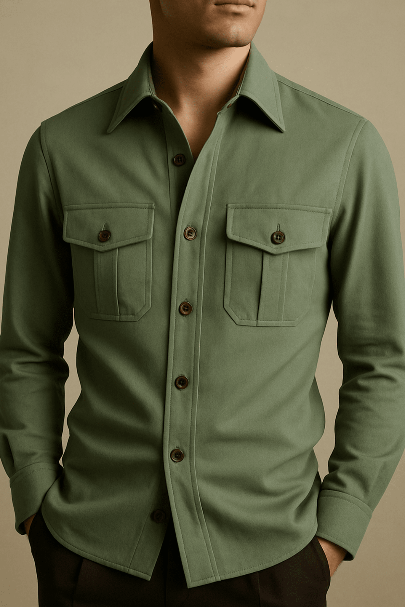 The Cotton Safari Shirt is a Fall Season Essential for Men, King & Bay Bespoke Solutions, Toronto, Canada