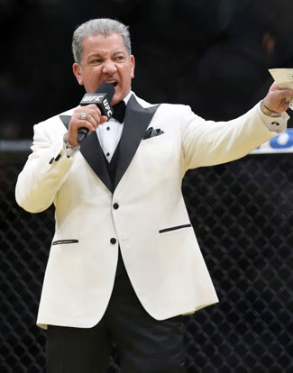 Bruce Buffer with Smoking Jacket at the King & Bay Lounge