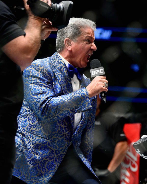 Bruce Buffer Wearing King & Bay in the UFC Octagon