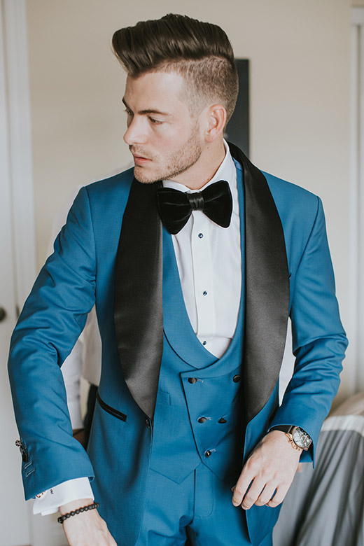 Cale Marshall is Classic Cool in His Custom Wedding Suit