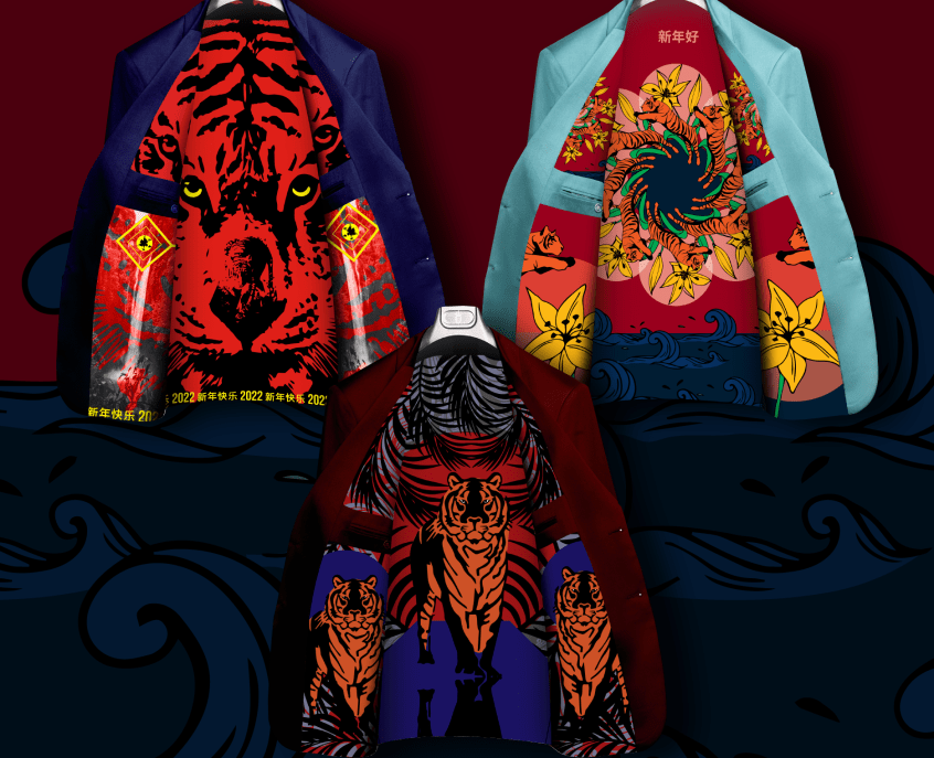 Custom Jacket Linings & Pocket Rounds for Chinese New Year