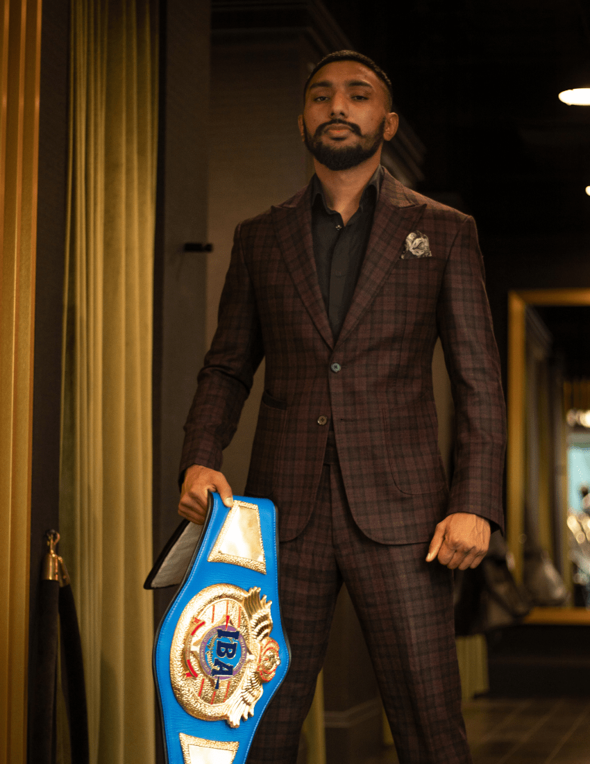 Professional Boxer Sukhdeep Singh Chakria on His Promising Career and Personal Style, King & Bay Custom Clothing, Toronto, Canada