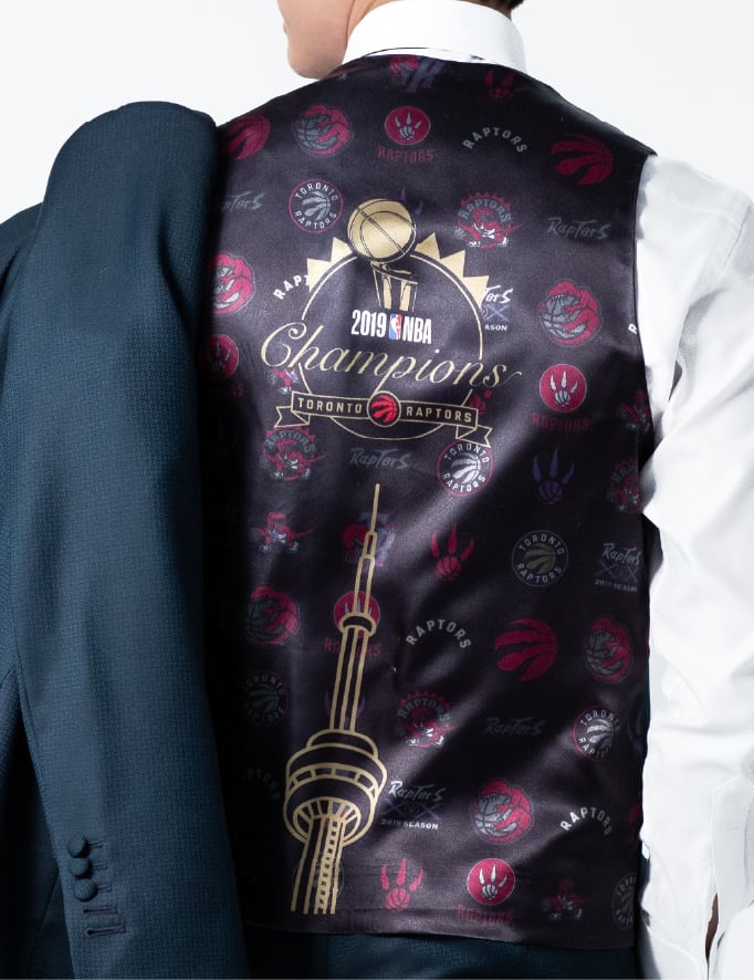 Custom Lining featuring the Toronto Raptors, King & Bay Bespoke Solutions