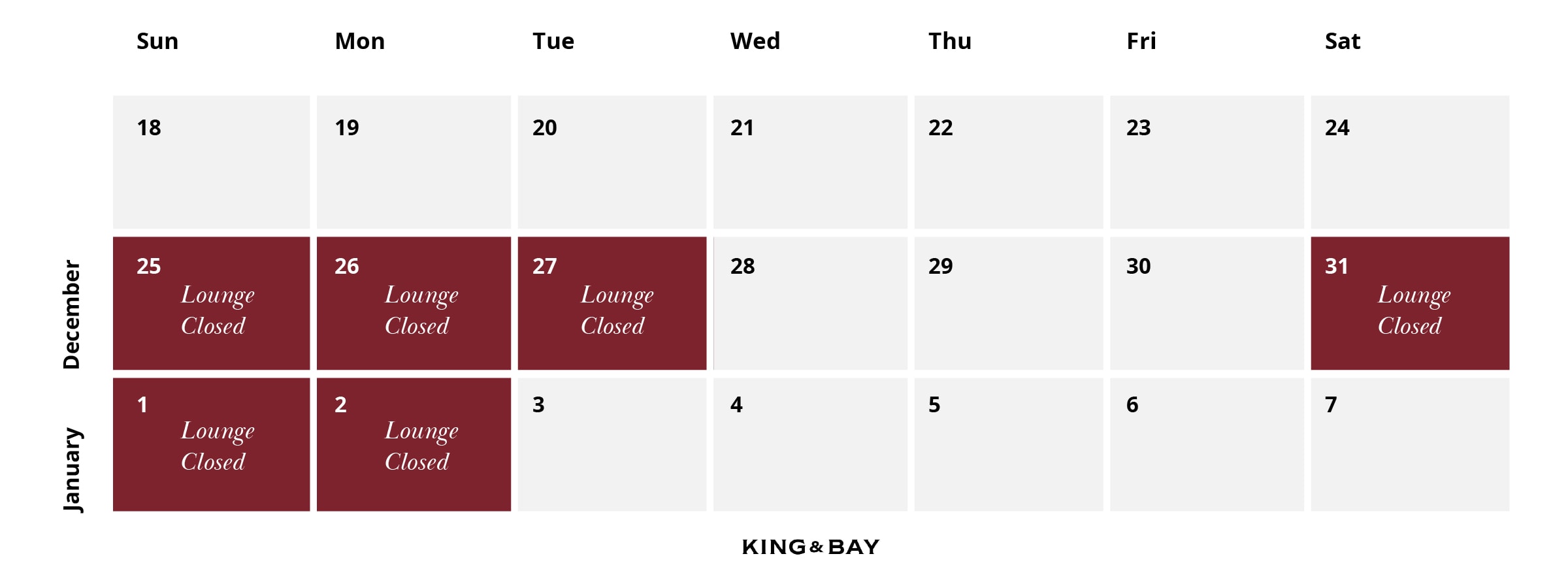 King & Bay Custom Clothing, Holiday 2022 Schedule, Toronto, Ontario