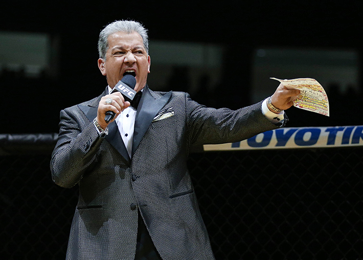 UFC 210, Bruce Buffer in King & Bay