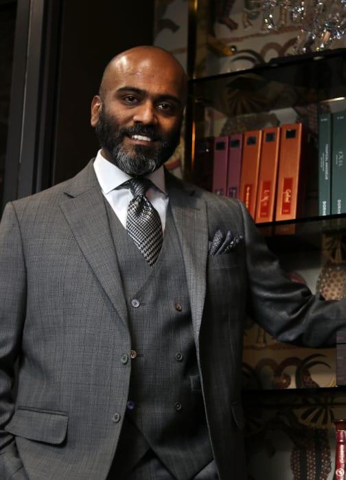 Kubes Navaratnam in a Custom Suit from King & Bay