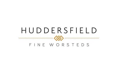 Huddersfield Fine Worsteds Logo, King & Bay Custom Clothing, Toronto, Canada