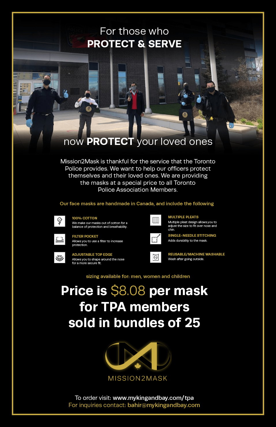Mission2Mask Face Masks for the TPA